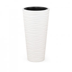 Кашпо "Оазис" 63л (со вставкой 13л) белый М8081