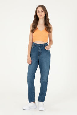 Женские синие джинсовые брюки Неожиданная скидка в корзине