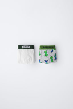 6-14 YEARS/ TWO-PACK OF MINECRAFT  MOJANG AB.  BOXERS