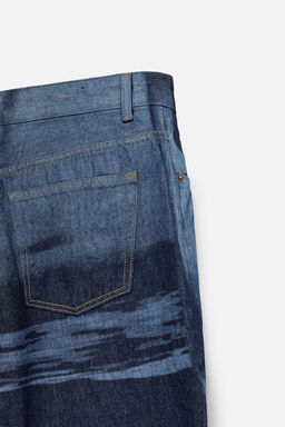 PRINTED RELAXED FIT JEANS - Zara фото 10