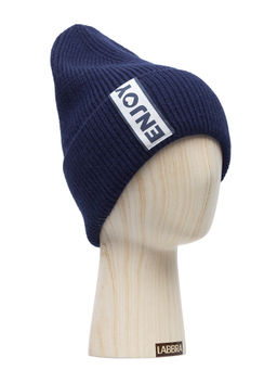 Шапка жен. шерсть+мох+виск LB-BR55020 navy