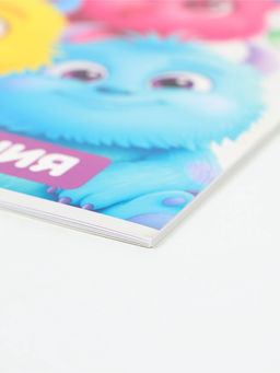 Цена за 4 шт. Альбомы для рисования 12 листов на скрепке "Цветные монстрики"