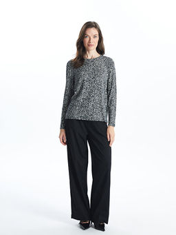 Bisiklet Yaka Desenli Kad?n Bluz