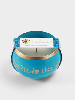 Свеча в чаше Yoga heal the soul, 200 г, 8.5?7 см, соевый воск, голубая