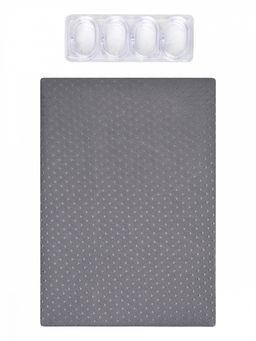 Шторка для ванной 200x180 тёмно-серый полиэстер - Denastia фото 4