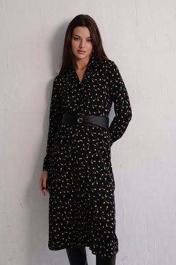 Платье-рубашка с английским воротником принт - Martichelli фото 229