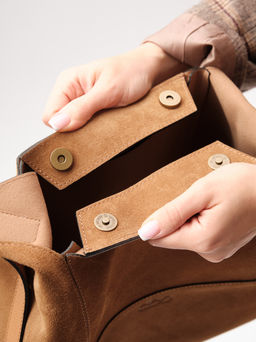 Замшевая сумка Mosaic DBR 31376 светло-коричневый  фото 10