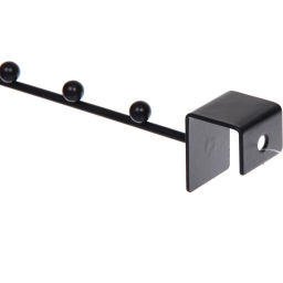 Цена за 4 шт. Вешалка металлическая надверная "ФАРГО", цвет черный, 27*6.1*3.6см (лейбл)