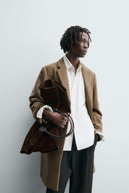 REGULAR FIT WOOL COAT - Zara фото 5