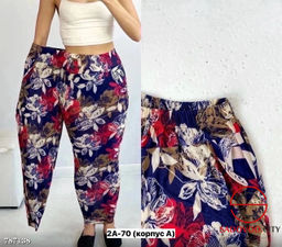Брюки в цветочек женские