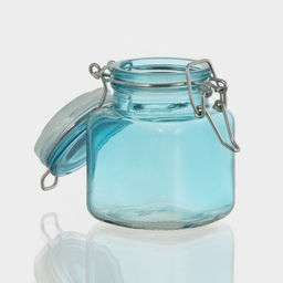 Банка для хранения сыпучих «Квадрат», 100 мл, 5.5×8 см, с бугельным замком, стекло, МИКС