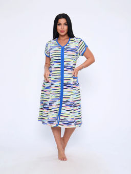 Халат женский, цвет зеленый желтый