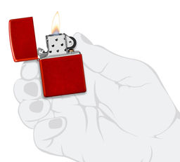 Зажигалка ZIPPO с металлизированным красным покрытием | Metallic Red 49475  фото 5