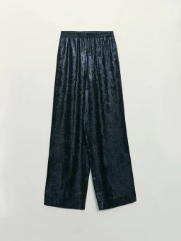 Прямые брюки из блестящей ткани / Zarina