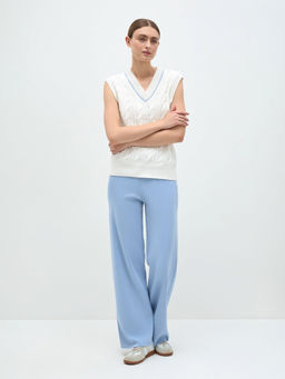 Conso/KV 240707 - milk/blue Жилет женский  фото 2