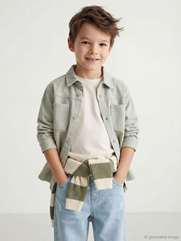 Uzun Kollu Erkek ?ocuk G?mlek