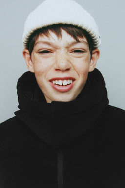 LONG PUFFER COAT WITH LABEL - Zara фото 10