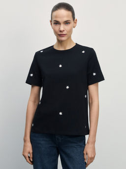 Футболка с вышивкой / Zarina  фото 3