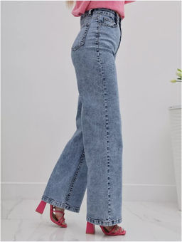 Джинсы трубы широкие палаццо