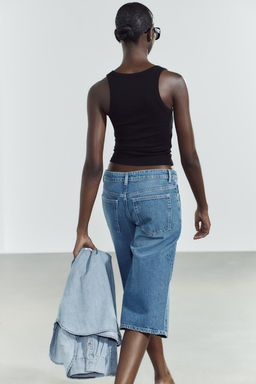 LOW-RISE DENIM JORTS - Zara фото 10