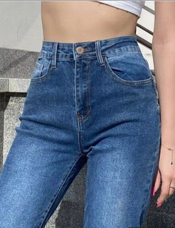 Джинсы укороченные мом бананы