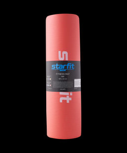 Коврик для йоги и фитнеса STARFIT FM-301 NBR, 1,5 см, 183x61 см, коралловый  фото 7