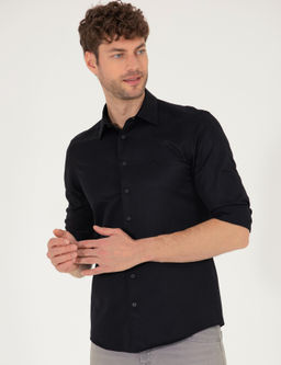 Siyah Slim Fit Uzun Kollu G_mlek - Pierre cardin фото 2