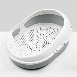 Лоток для кошек с сеткой и бортом «Космо» 51.9×37.8×21.3 см, серый