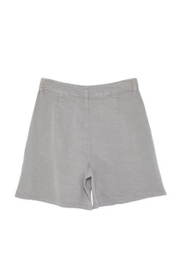 Gri %100 Tencel Pileli Denim Sort TWOSS24SR00077