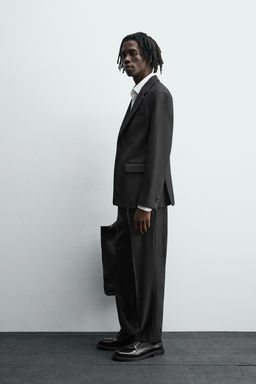 WOOL BLEND TEXTURED SUIT BLAZER - Zara фото 4