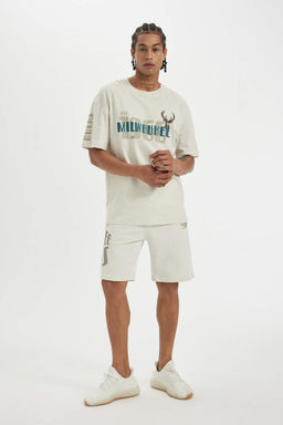 DeFactoFit Короткие шорты стандартного кроя NBA Milwaukee Bucks
