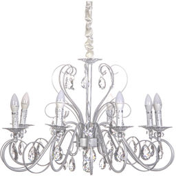 Люстра подвесная в стиле барокко "Arte" 8*40Вт 29-P8525/WH белый мрамор