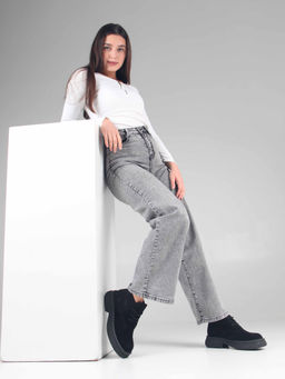 Ботинки 308.агатаbl. чёрный замша/Байка