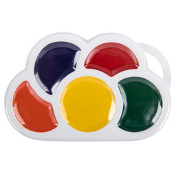 Краска акварель Лео Расти медовая без кисти в пластиковой упаковке с европодвесом LGW-0105 5 цв. Облачко