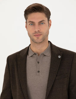 Kahverengi Ekstra Slim Fit Ceket