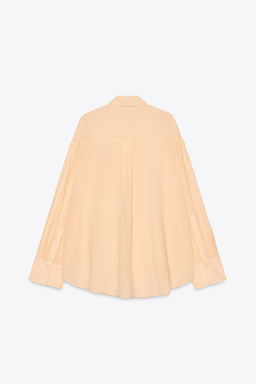 OVERSIZE GAUZE SHIRT - Zara фото 18