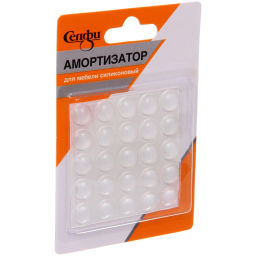 Цена за 12 шт. Амортизатор для мебели силиконовый самоклеящийся 10*3 мм, 25 шт, Селфи