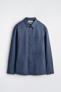 CAMISA SLIM FIT POPELINA DE ALGOD?N CON BOLSILLO