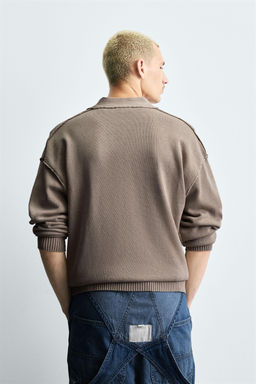 REVERSIBLE CARDIGAN WITH REVERSE EFFECT - Zara фото 3