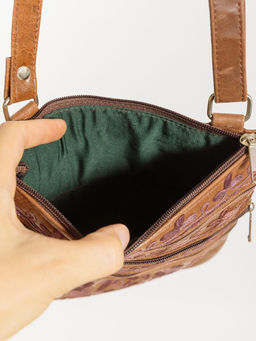 Сумка натуральная кожа через плечо №1114/20 - Ганг фото 6