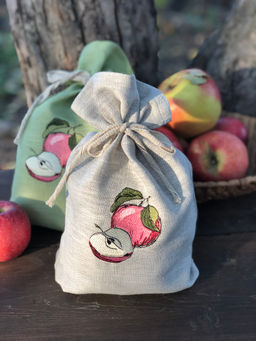 100% ЛЁН Мешочек Яблоки