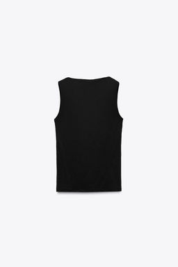 POLYAMIDE TOP WITH WIDE STRAPS - Zara фото 20
