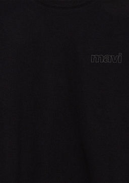 Mavi Logo Bask?l? Siyah Kad?n Sweatshirt  фото 3