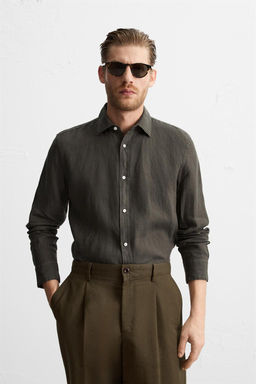 100% LINEN SHIRT - Zara фото 11