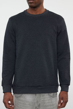 TRENDYOL MAN Siyah Regular/Normal Kesim Ici Polar/S?cak Tutan Sweatshirt TMNAW21SW1208 - Trendyolmilla фото 4