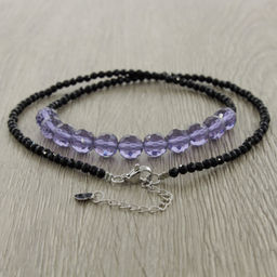 Александрит "Баланс", круглые гранёные 8мм, бусы длиной 48...53см.