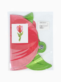 Цена за 2 шт. Воздушный шар фольгированный 18" «Тюльпан», розовый, набор 5 шт.