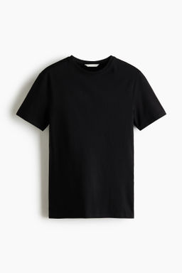 Camiseta entallada en mezcla de algod?n