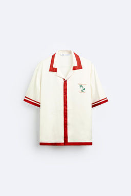 CONTRAST SATIN SHIRT - Zara фото 6