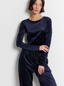 Комплект домашний женский синий велюровый - Mark formelle фото 8